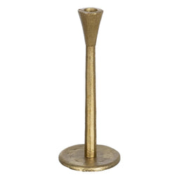 Kaarshouder Gouden Aluminium 10 x 10 x 27 cm