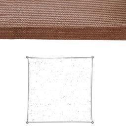 Schaduwdoeken Zonnetent 3 x 3 m Chocolade Polyethyleen 300 x 300 x 0,5 cm
