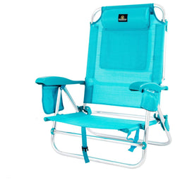 Klapstoel met Koeler Textiline Coral 55 x 24 x 63 cm Turkoois