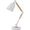 Bureaulamp EDM Hout Wit Metaal (Ø 18 x 53 cm)