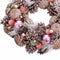 Kerstkroon Wit Roze Plastic Foam 26 x 26 x 8 cm