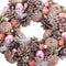 Kerstkroon Wit Roze Plastic Foam 26 x 26 x 8 cm