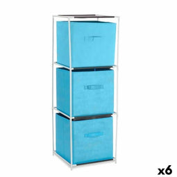 Planken Blauw Wit Polypropyleen Ijzer TNT (Non Woven) 35 x 35 x 102 cm (6 Stuks)