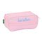 Pennenetui met 3 vakken Benetton Pink Roze (21,5 x 10 x 8 cm)