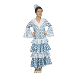 Kostuums voor Kinderen My Other Me Guadalquivir Flamenco danser Turkoois Maat 10-12 Jaar