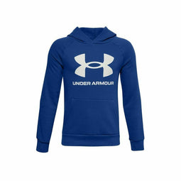 Kinderhoodie Under Armour Rival Fleece Blauw Maat 10-12 Jaar