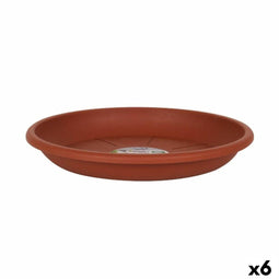 Bloempot schaal Dem Squares Bruin Ø 20 cm (6 Stuks)