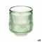 Kaarshouder Strepen Groen Kristal 7,5 x 7,8 x 7,5 cm (12 Stuks)