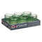 Kaarshouder Strepen Groen Kristal 7,5 x 7,8 x 7,5 cm (12 Stuks)