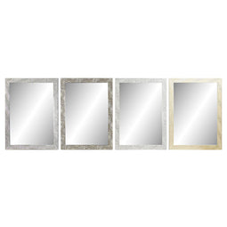 Wandspiegel DKD Home Decor Tropisch Blad van een plant 70 x 2 x 97 cm (4 Stuks)