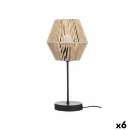 Bureaulamp 40 W Touw Bruin Zwart 17,5 x 37 x 17,5 cm (6 Stuks)