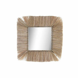 Wandspiegel DKD Home Decor Kristal Natuurlijk Jute (55 x 3 x 55 cm)