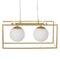 Plafondlamp 45 x 20 x 20 cm Kristal Gouden Metaal Wit