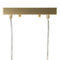 Plafondlamp 45 x 20 x 20 cm Kristal Gouden Metaal Wit