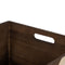 Set decoratieve dozen Bruin Natuurlijk Paulownia hout 44 x 31 x 18 cm (3 Onderdelen)