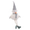 Kerstversiering Wit Grijs Hout Foam Weefsel Sneeuwpop 11 x 10 x 45 cm