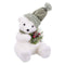 Kerstversiering Wit Multicolour Plastic Polyfoam Weefsel Beer 18 x 18 x 22 cm
