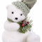 Kerstversiering Wit Multicolour Plastic Polyfoam Weefsel Beer 18 x 18 x 22 cm