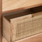 Zijtafel met lades HONEY 80 x 40 x 82 cm Natuurlijk Hout Rotan