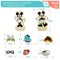 Figuren Disney 54 Onderdelen 4 Stuks 11,5 x 17,5 x 1,2 cm