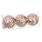 Kerstballen Brons Plastic Polyfoam 10 x 10 x 10 cm (3 Stuks)