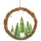 Kerstkroon Bruin Groen Plastic 46 x 10 x 46 cm