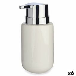Zeepdispenser Berilo J1017-A-BLANCO Wit Zilverkleurig Metaal Keramisch 300 ml 7 x 14,5 x 8,5 cm (...