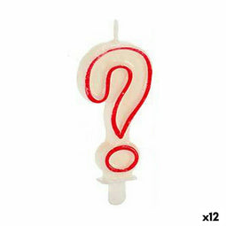 Kaars ? Rood Wit Verjaardag (12 Stuks)