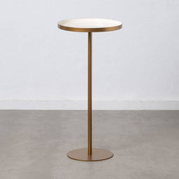 Bijzettafel 40 x 40 x 85 cm Gouden Wit Ijzer