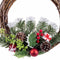 Kerstkroon Rood Multicolour Rotan Plastic Ananas 30 cm