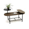 Hoofdtafel DKD Home Decor 116 x 76 x 64 cm Metaal Aluminium Hout MDF