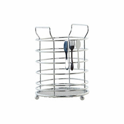 Bestekorganizer DKD Home Decor 11,5 x 11,5 x 15 cm Zilverkleurig Metaal