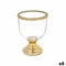Kaarshouder Fluitglas Gouden Staal 17,3 x 23,5 x 17,3 cm (6 Stuks)