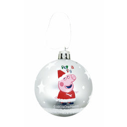 Kerstbal Peppa Pig Cosy corner Ziverachtig 10 Stuks Plastic (Ø 6 cm)