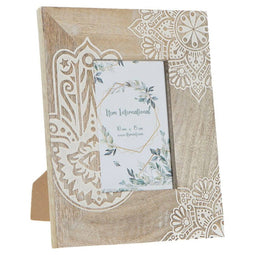 Fotolijsten DKD Home Decor 20 x 2 x 25,5 cm Bruin Mangohout Indiaas