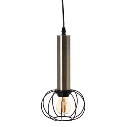 Plafondlamp Zwart Gouden Metaal 16 x 16 x 30 cm