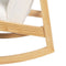 Schommelstoel Wit Natuurlijk Rubberwood Weefsel 60 x 83 x 72 cm