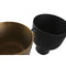 Vaas DKD Home Decor 36 x 29 x 33 cm Zwart Gouden Aluminium Modern (2 Stuks)