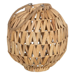 Lykta Kaarshouder Lykta Beige Metaal Kristal Waterhyacint 34 x 34 x 36 cm