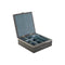 Doos-Juwelenkistje DKD Home Decor Zilverkleurig Hemelsblauw Hout Aluminium 18 x 18 x 6 cm