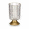 Led-lantaarn Transparant Gouden Glas 10,7 x 18 x 10,7 cm (6 Stuks)