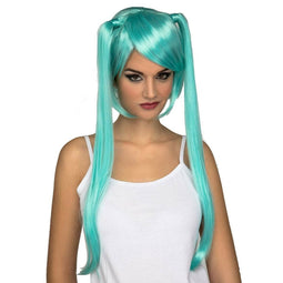 Pruik My Other Me Anime Blauw Lang