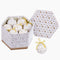 Kerstballen Wit Gouden Papier Polyfoam 7,5 x 7,5 x 7,5 cm (14 Stuks)