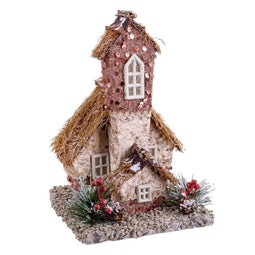 Kerstversiering Multicolour Natuurlijk Polyfoam Huis 15,5 x 16 x 24,5 cm