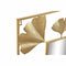 Wandspiegel DKD Home Decor Spiegel Gouden Metaal Aluminium Blad van een plant (71 x 1 x 97 cm)