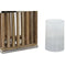 Kaarshouder DKD Home Decor Bruin Natuurlijk Kristal Mangohout 21 x 21 x 25 cm (2 Onderdelen)