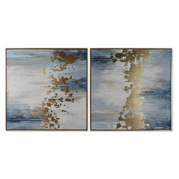 Schilderij Home ESPRIT Abstract Modern 100 x 4 x 100 cm (2 Stuks)