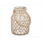 Kaarshouder Tin Transparant Natuurlijk Glas Touw 20 x 30 cm (4 Stuks)