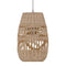 Plafondlamp 21,5 x 21,5 x 34,5 cm Metaal Crème Rotan