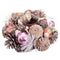 Kerstkaarshouder Wit Roze Plastic Foam 19 x 19 x 9 cm